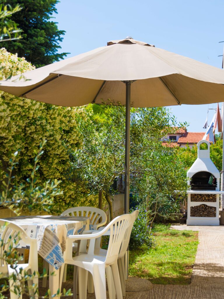 Balcony with seating area – Manuela Apartments Pula, apartment in Pula